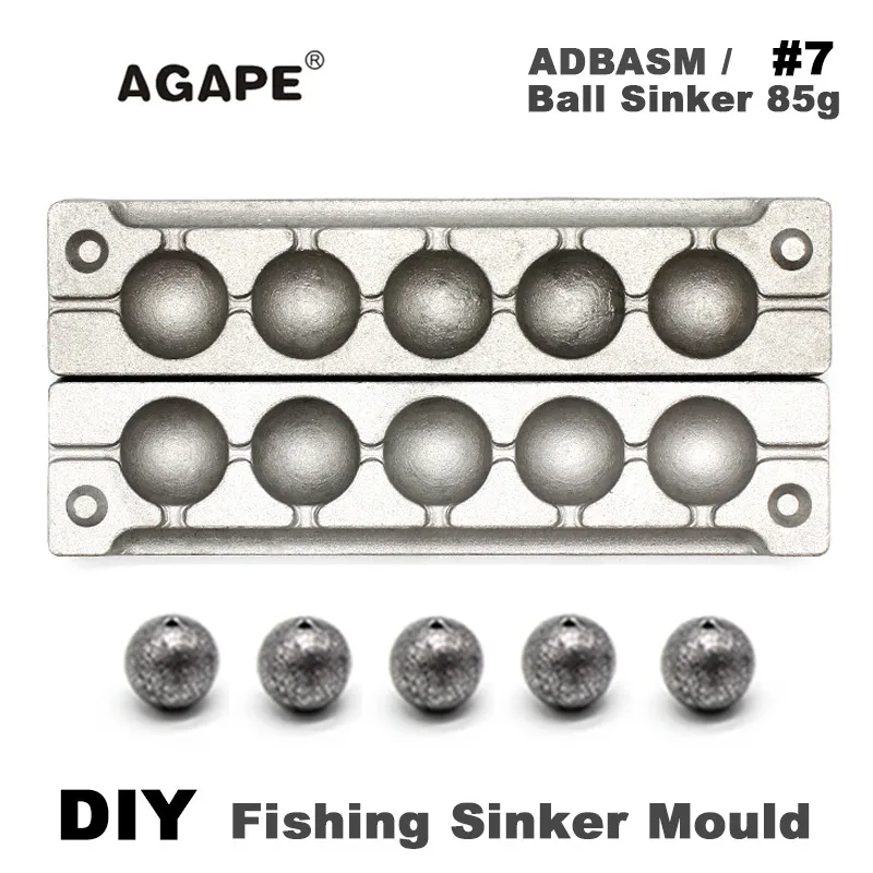 Agape DIY рыболовный шар грузило форма ADBASM/#7 85 г 5 полостей | Спорт и развлечения