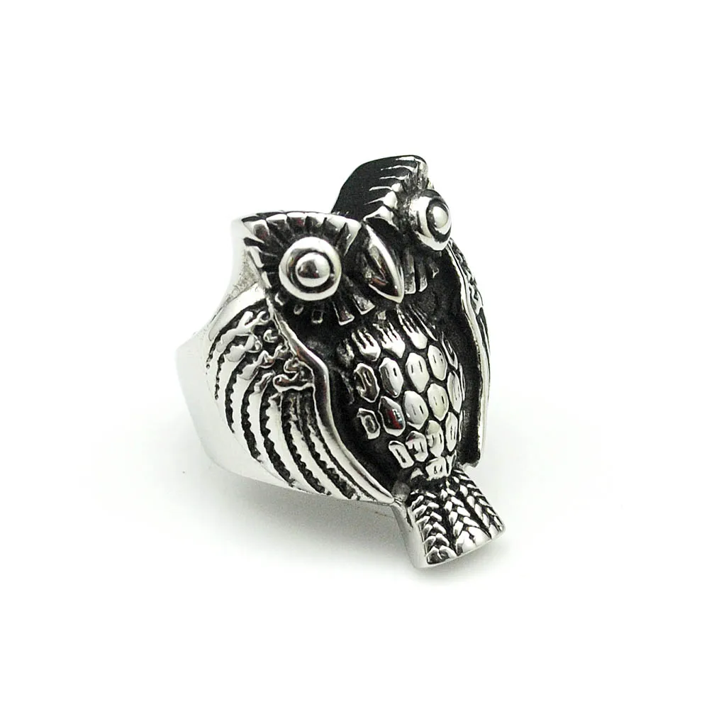Кольцо CHIMDOU из нержавеющей стали с изображением Ночной Совы в виде животного для