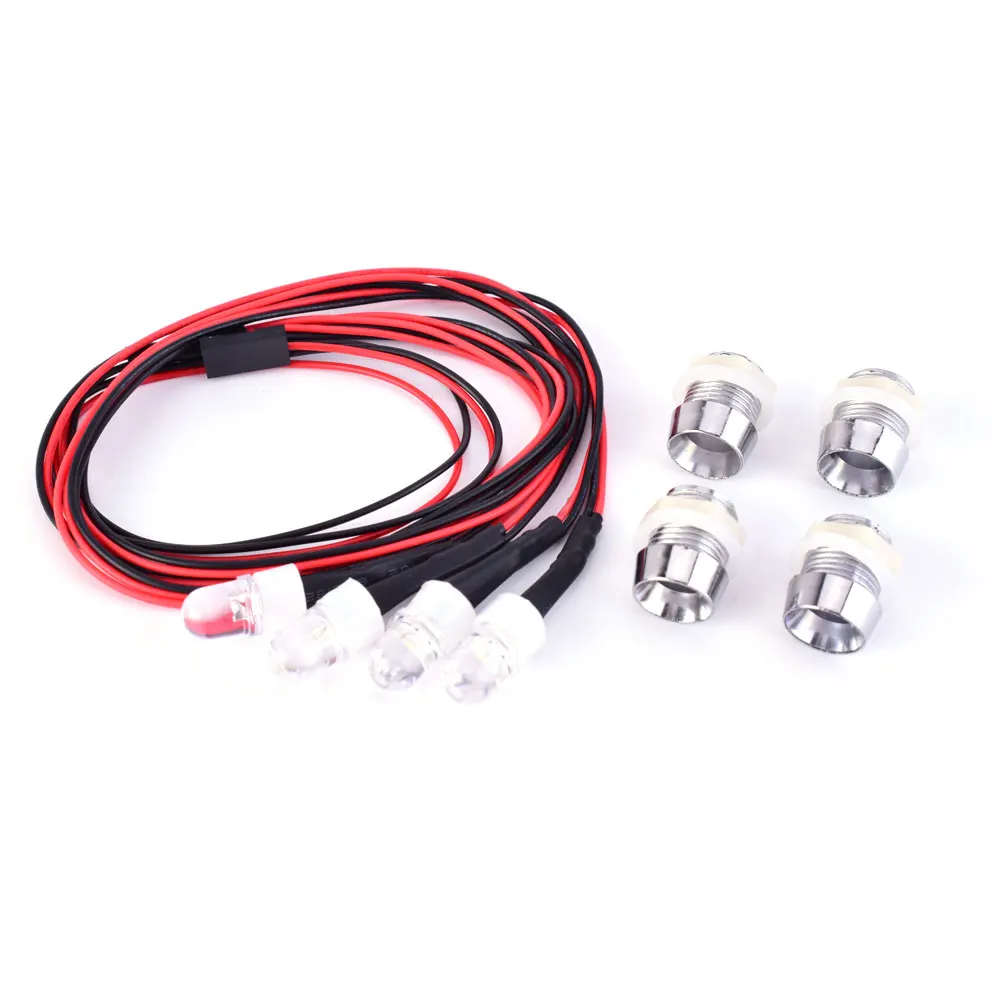 4 шт. новые красные и белые 8 мм светодиодные фары головного света для Traxxas Tamiya Axial