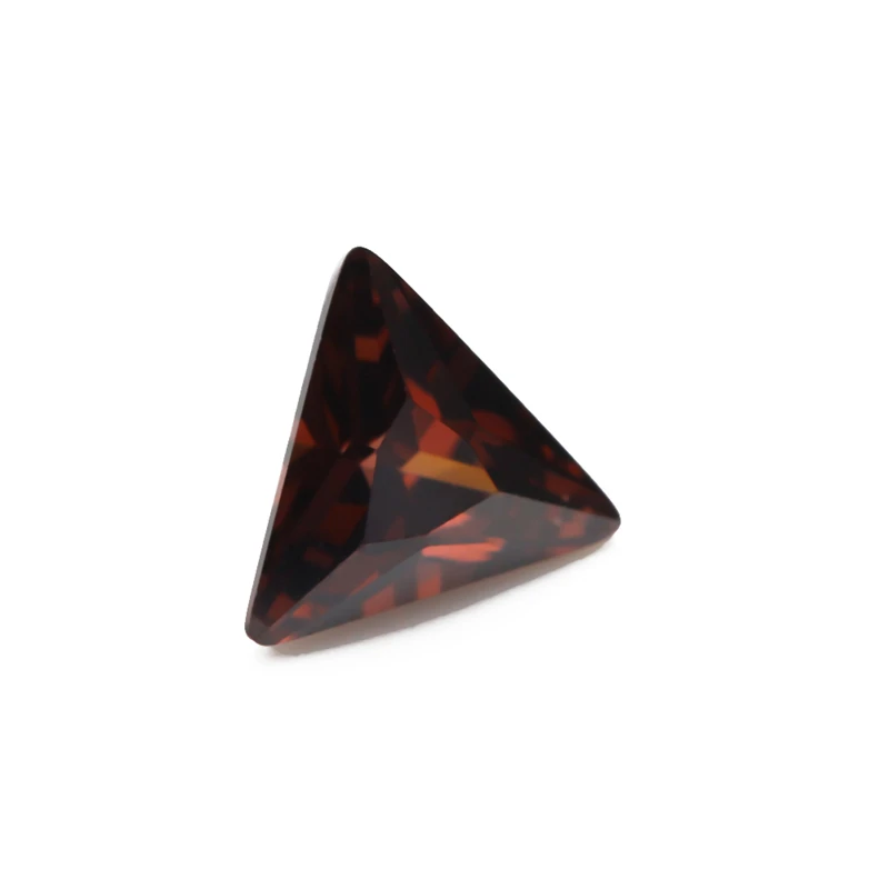 

50Pcs Triangle Shape 5A Coffee CZ Stone 3x3-10x10mm Synthetic Gems Cubic Zirconia For Jewelry DIY