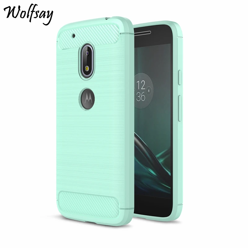 Wolfsay For Phone Cover Moto G4 Play Case Rubber Silicone Fundas Motorola &lt |