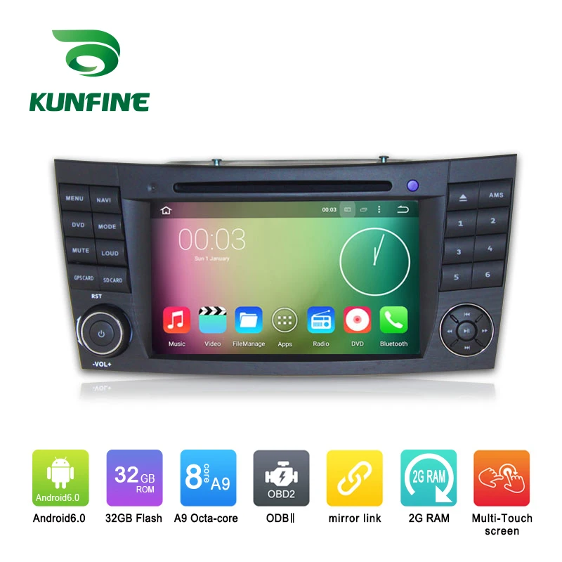 Восьмиядерный 1024*600 Android 6.0 Автомобильный DVD GPS навигации мультимедийный плеер