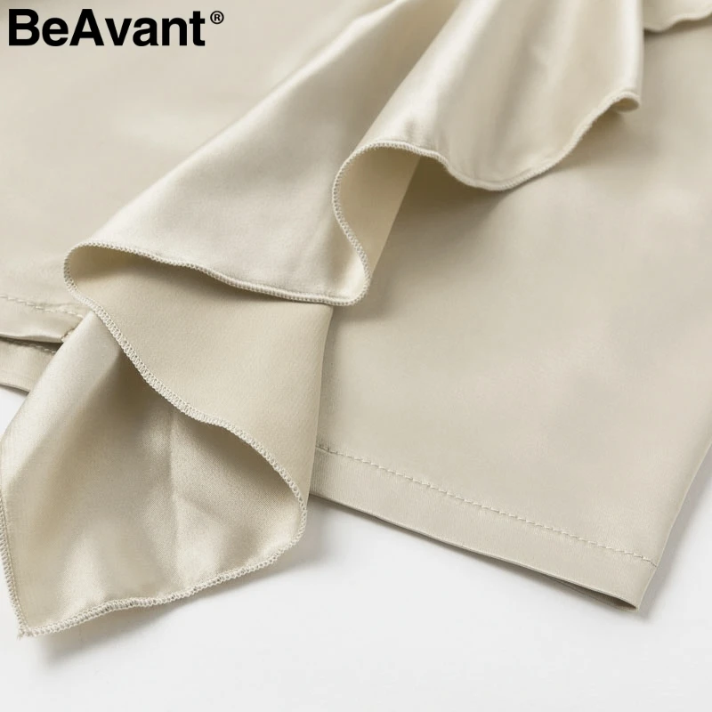 BeAvant сексуальный v-образный вырез атласное гофрированное платье Винтаж женский с