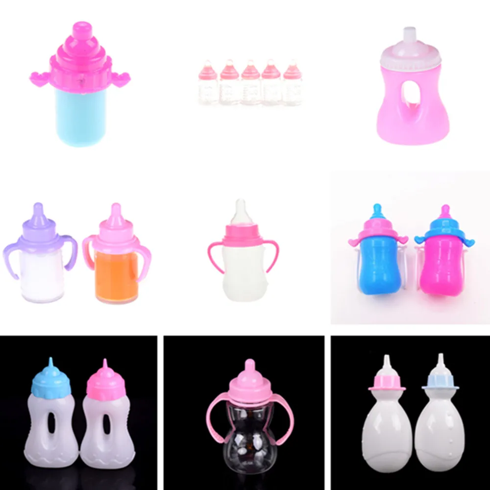 

1/2/3/5pcs Milk Bottle Nipple Fuuny Baby NewBorn Doll Accessories Doll Feeding-Bottle For BJD 43cm/ 18inch Doll