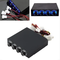 3 5inch pc hdd cpu 4 channel fan speed controller led cooling front panel promotion wholesale store
