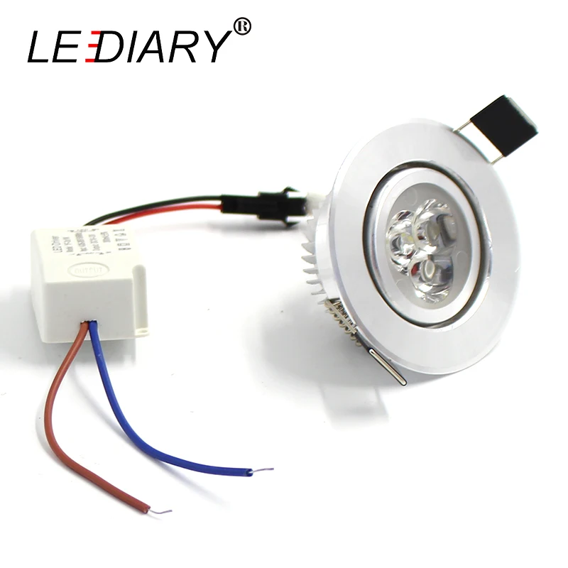 LEDIARY-luces empotrables de techo para cocina, luminaria CE, 110-240V, 3W, 5W, 55mm, 70mm, 90mm, ángulo ajustable