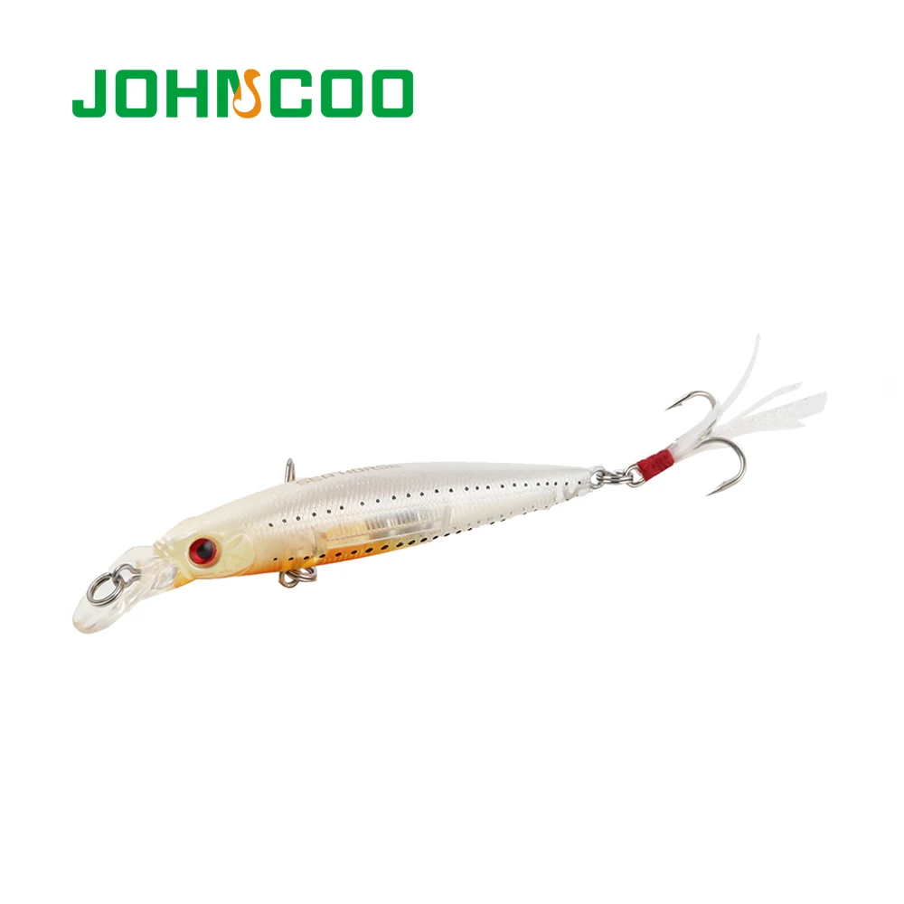 JOHNCOO 1 шт. гольян жесткий приманки с пером 10 см г искусственные воблер 6 цветов