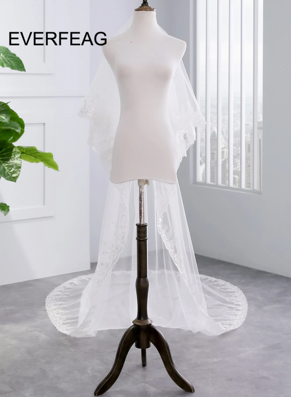 Фата свадебная двухслойная Длинная с гребнем 3 м|long bridal veil|wedding veil with combwedding |