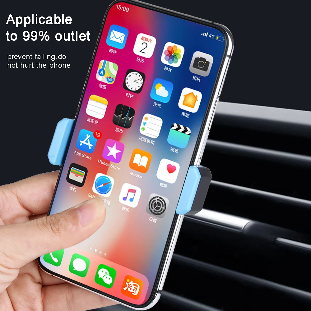 Универсальный автомобильный держатель для телефона для iPhone X XS Max 8 7 6 samsung, держатель для мобильного телефона на вентиляционное отверстие, автомобильный держатель, подставка для телефона Z2