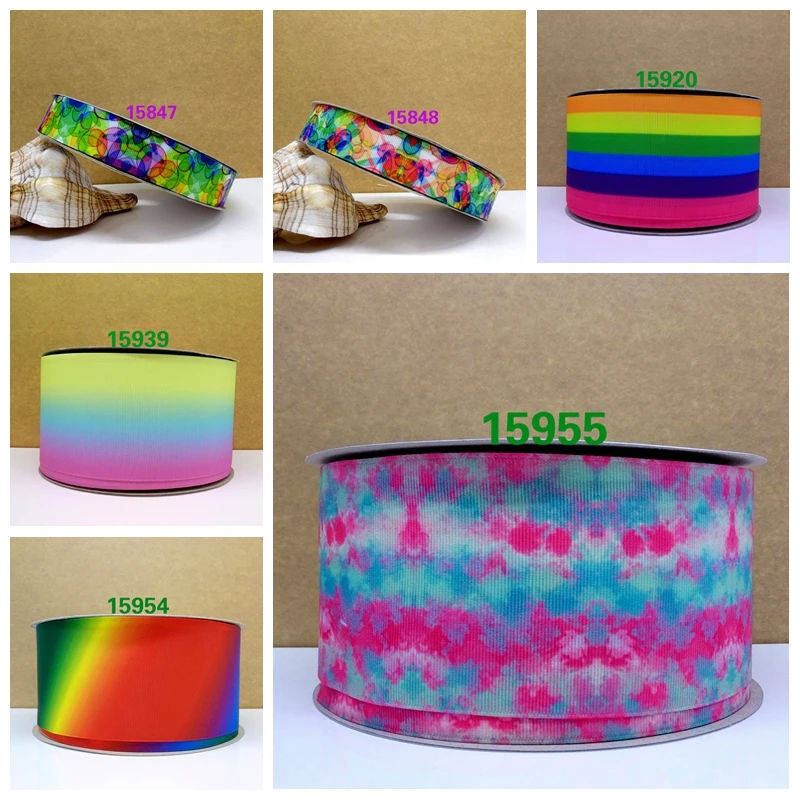 Бесплатная доставка 50 ярдов лента Омбре печатная корсажная 15955|printed grosgrain ribbon|grosgrain ribbonribbon printed |