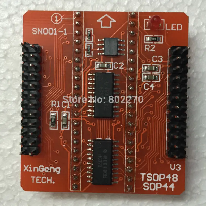 complete standard 20mm TSOP adapter set for TL866CS/TL866A programmers support TSOP32 TSOP40 TSOP48 and SOP44 package chips | Компьютеры и