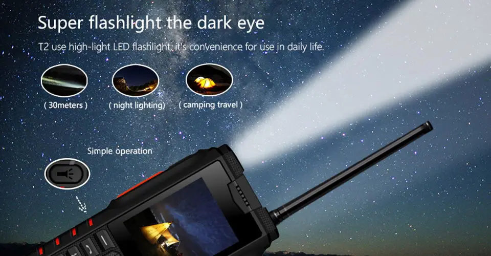 Ioutside T2 прочный телефон IP68 водонепроницаемый ударопрочный морозостойкий Walkie talkie Powerbank фонарик 4500 мАч Русская клавиатура