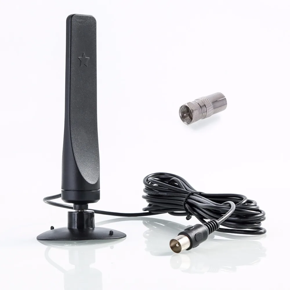 Внутренняя ТВ цифровая антенна для DVB-T DVB-T2 ТВ-палка HDTV Freeview 12dB 800 Mile бустер радио VHF