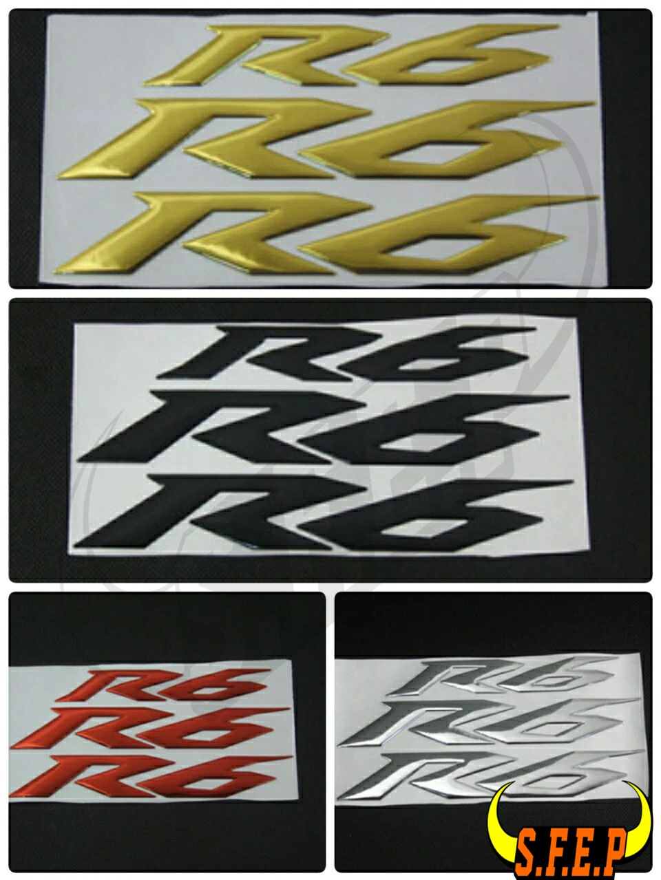 

Motorcycle Emblem Badge Decal 3D Tank Wheel Logo For Yamaha R6 Sticker