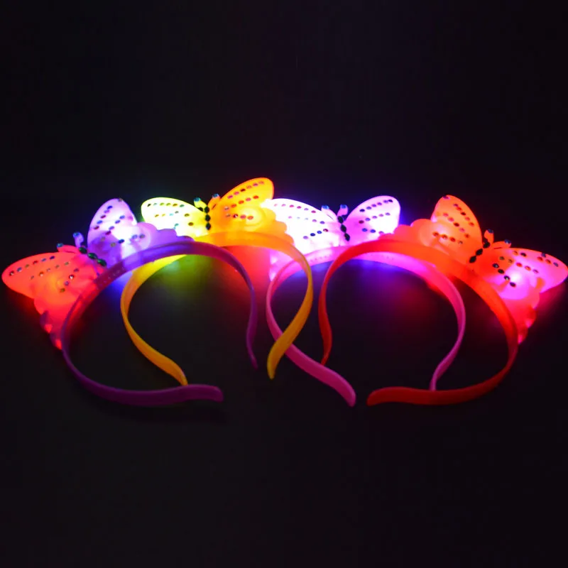 10 шт. мигание головная повязка гирлянда Rave события вечерние Банни Ангел повязки в