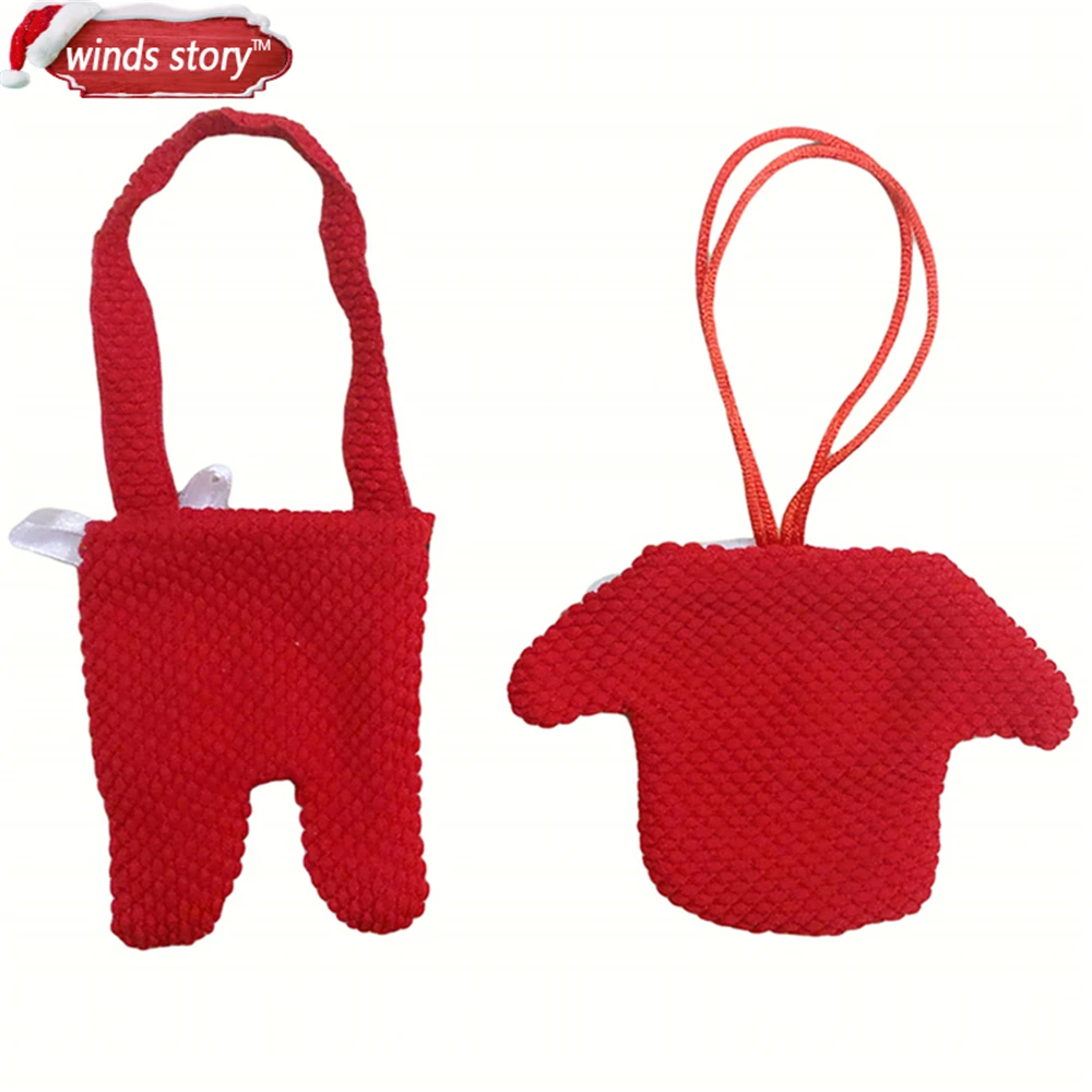 12 шт. костюм Санты Рождественский для папы столовые приборы держатель вилка