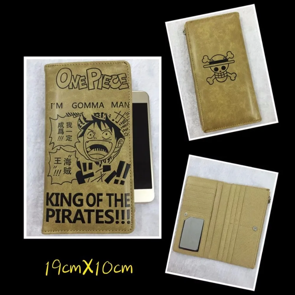 Одна штука кошелек Luffy пиратский череп голова кошельки с рисунками из комиксов