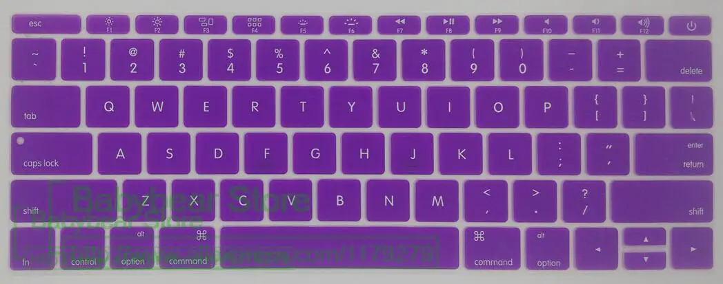 purple Силиконовая Защитная крышка клавиатуры для MacBook Pro A1708 для Mac Book Pro 13 дюймов A 1708 A1708 A2159(без сенсорной панели - Цвет: purple