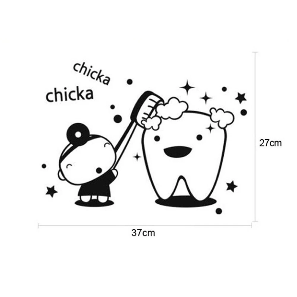 Детские наклейки на стену с зубчиками для детской ванной комнаты Стеклянные