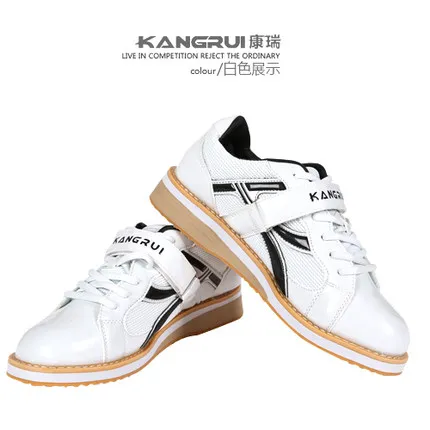 Kangrui High quality Professional Weightlifting Shoes Squat Training Leather Anti Slip Resistant Weight lifting Shoes