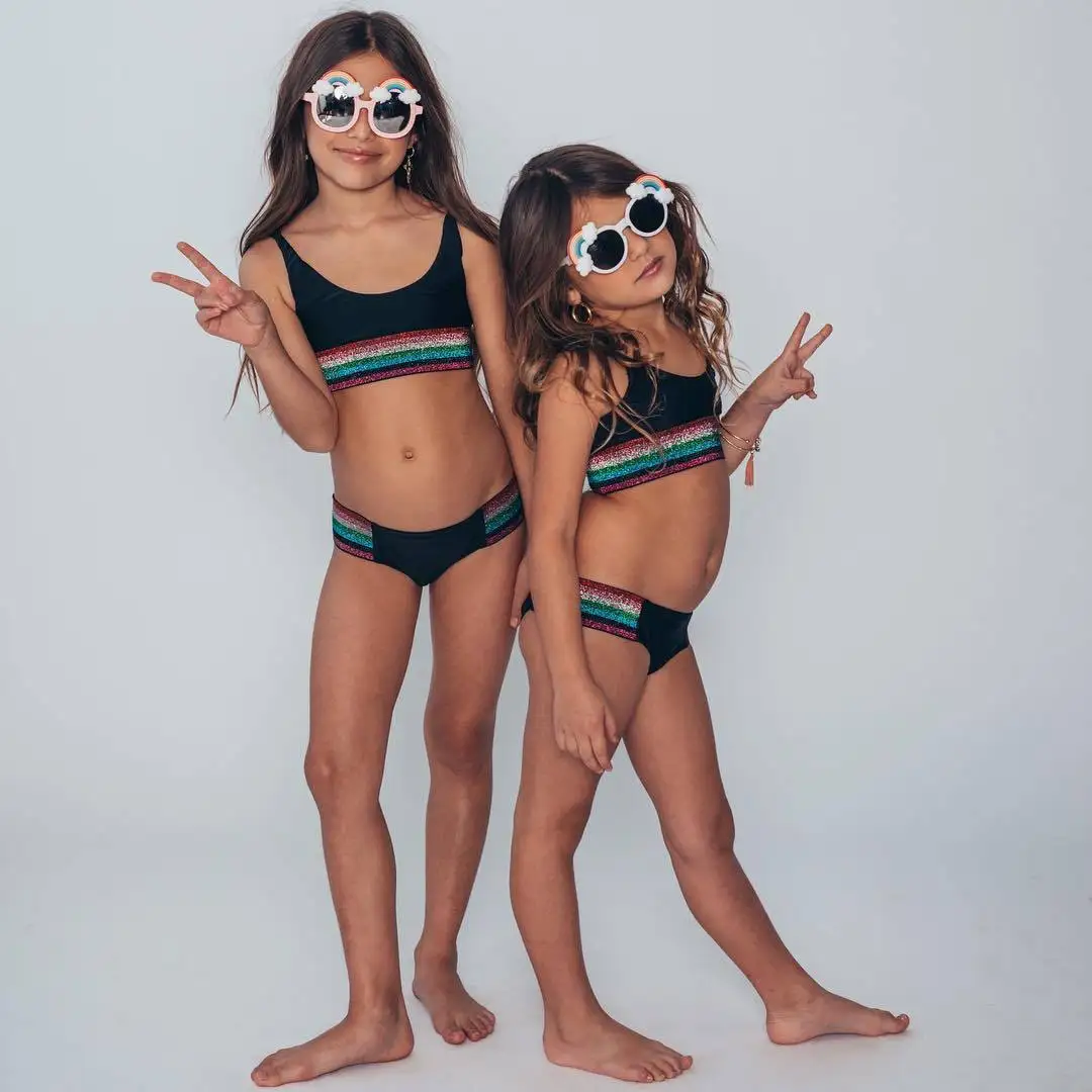 Новинка 2019 года одинаковые купальники для всей семьи купальник мамы и дочки