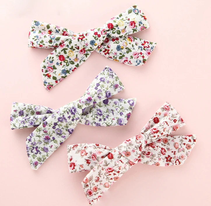 

15pc/lot Cotton Fabric Bow Hair Clip ,Bohemian Style Girls Kids Hair Accessories Hairpins Buotique Hair Bows Barrettes Hairgrips