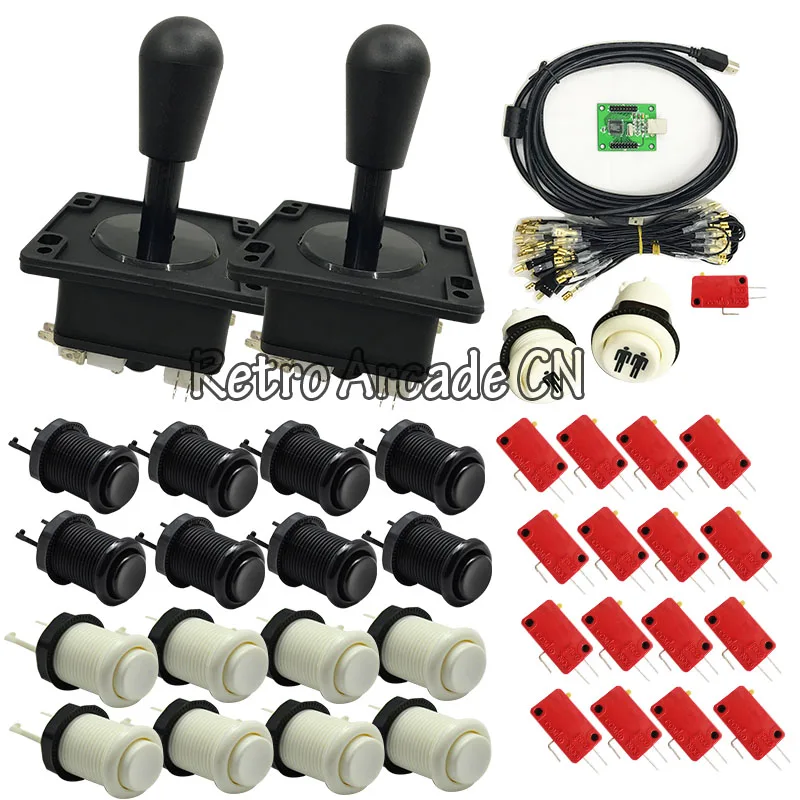 2 игрока Mame Arcade USB Kit PC PS3 в 1 энкодер для джойстиков 4/8 way & 16 HAPP кнопки|arcade usb kit|mame arcade2