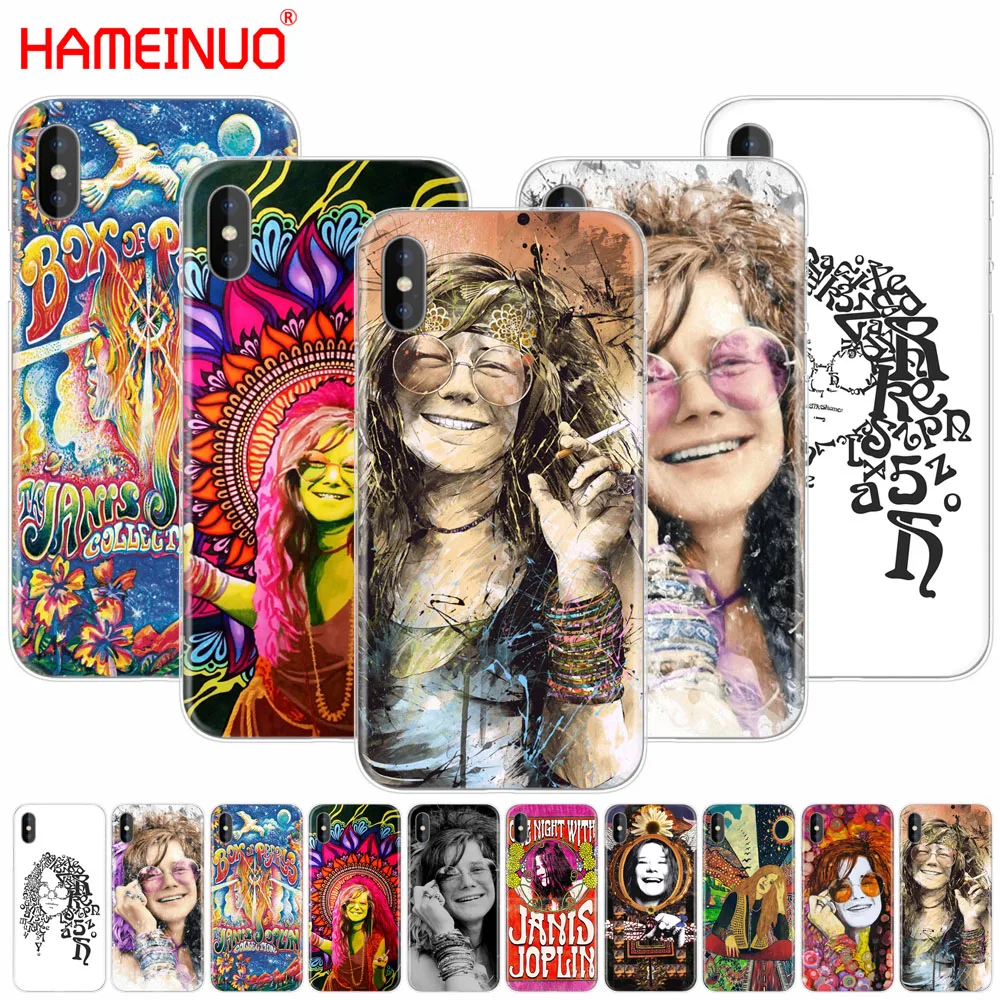 HAMEINUO Janis Joplin Чехол для мобильного телефона для iphone X 8 7 6 4 4s 5 5s SE 5c 6s plus