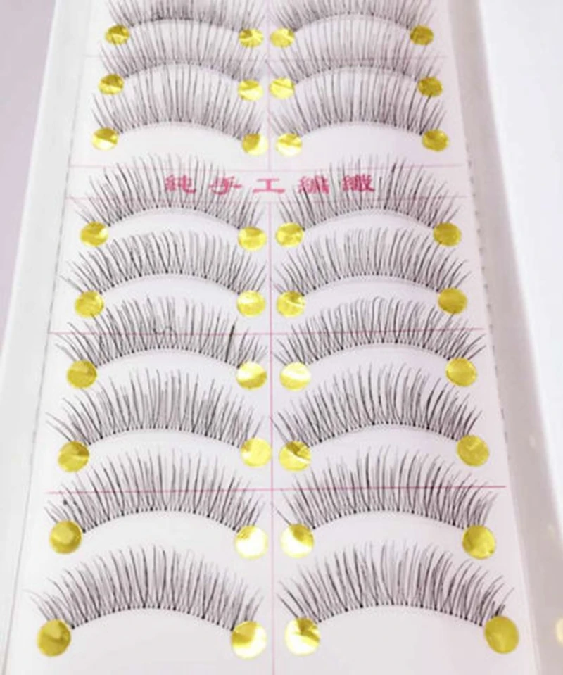 

10 Pairs New False Eyelashes Handmade Black Long Thick Natural Fake Eye Lashes Extension Women Makeup Beauty Tools