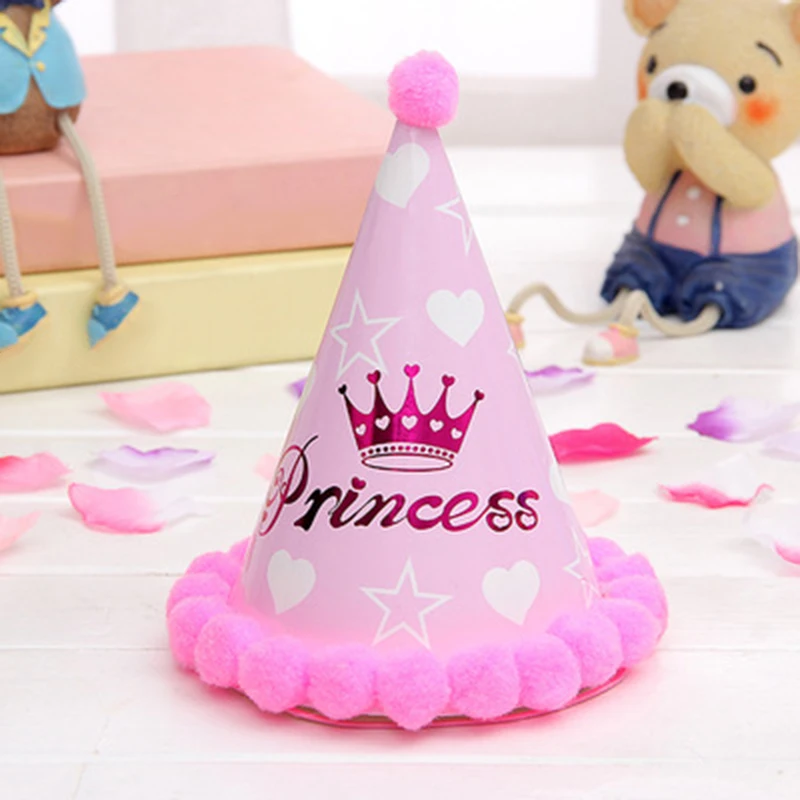 Children Adults Birthday Cap Kids Party Fuzzy Ball Hats Decor | Детская одежда и обувь