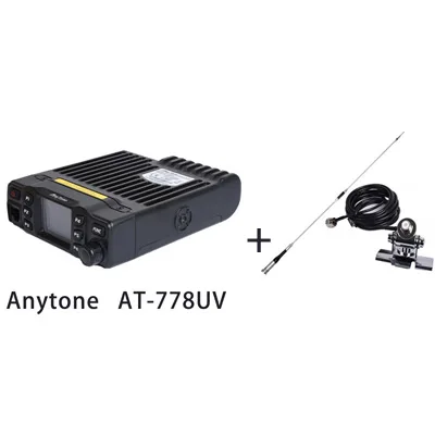 with antenna Anytone AT-778UV, автомобильная радиостанция, рация, портативная рация для автомобиля, px comunicador, 10 км, Интерком, колонки 778 - Цвет: with antenna
