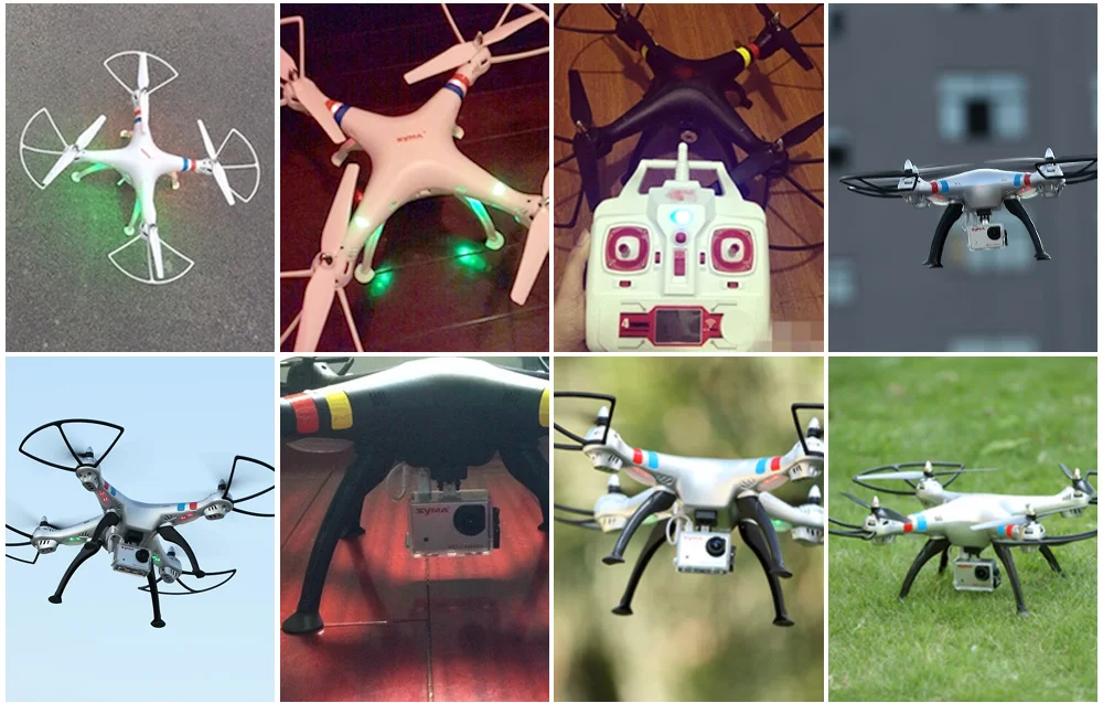 Новейшая модель; Дрон SYMA X8HC Дрон с 2MP HD Камера 2,4G 4CH 6-осевой RC вертолет наведения Quadcopter RTF Квадрокоптер ударопрочный
