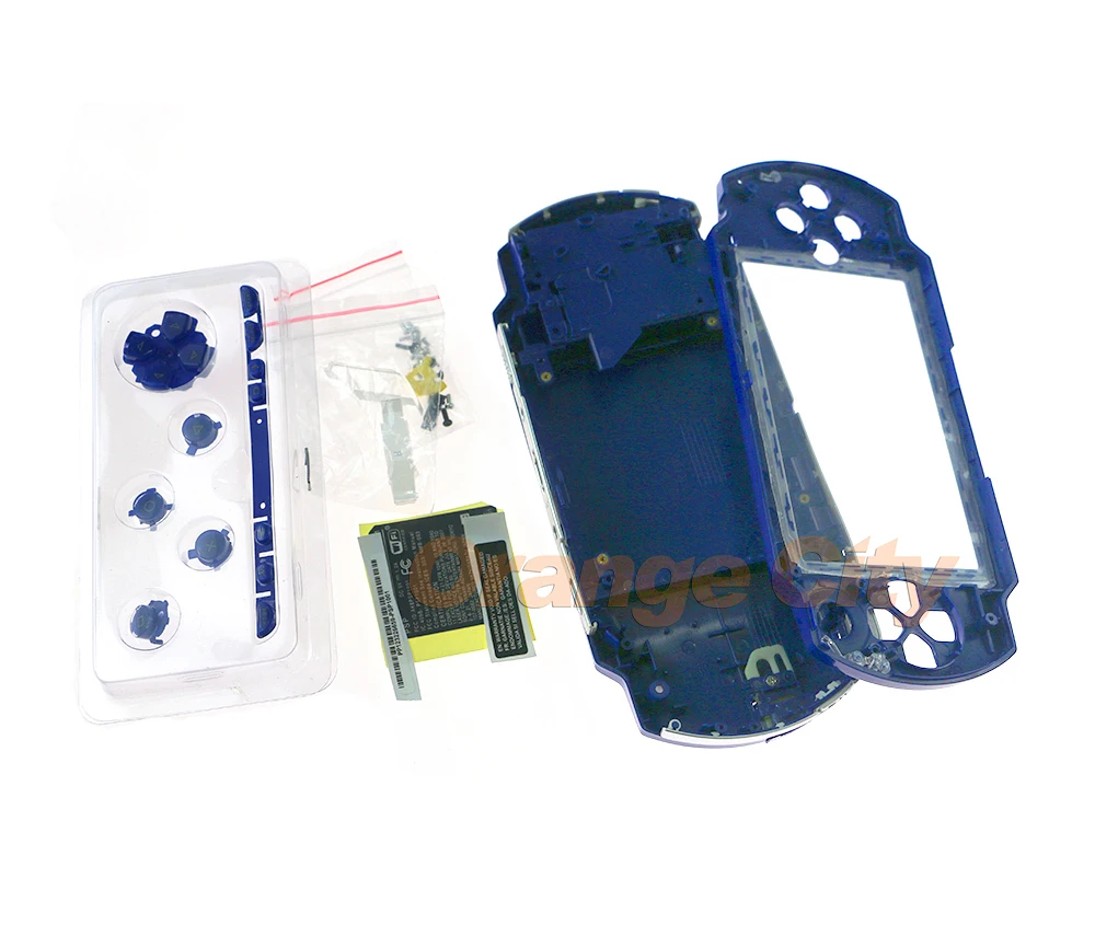 10 компл./лот для psp1000 psp 1000 полный Корпус чехол Чехол пуговицы комплект с Стикеры