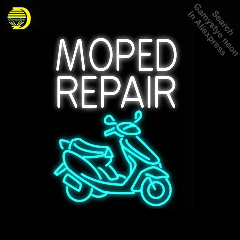 Neon Sign Moped Repair Motor handmade neon Signs Glass Tube lights Recreation Wall Windows Iconic Light LAmps |