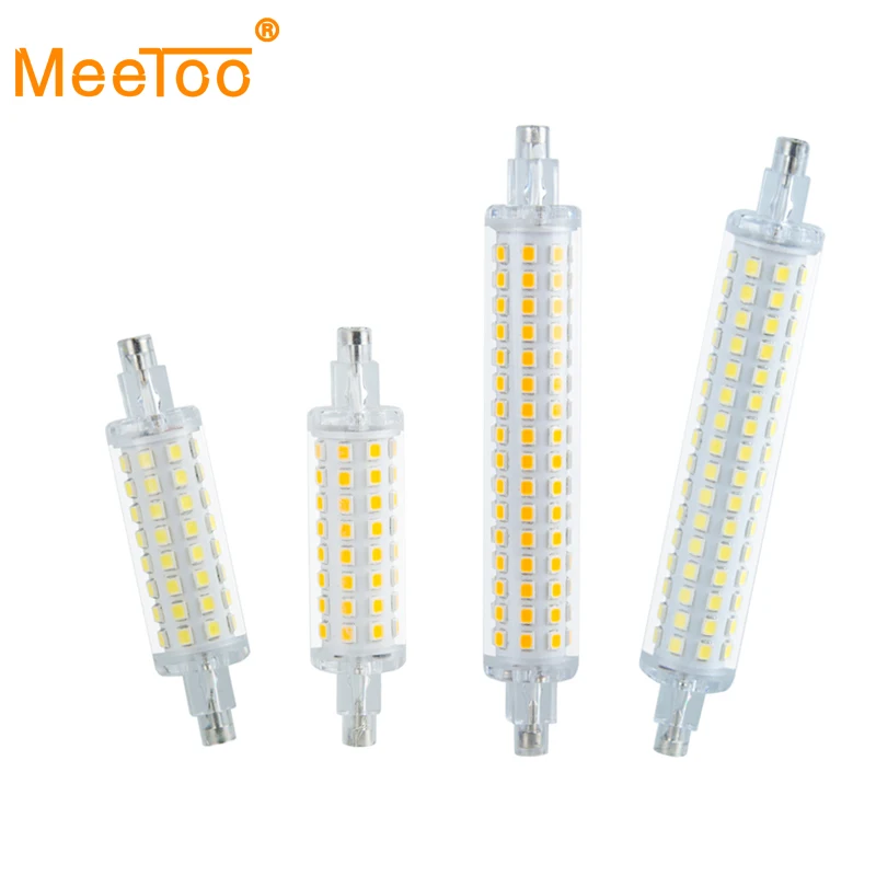 Светодиодный светильник R7S 78 мм 118 SMD 2835 светодиодный лампа 220 В 110 кукурузный