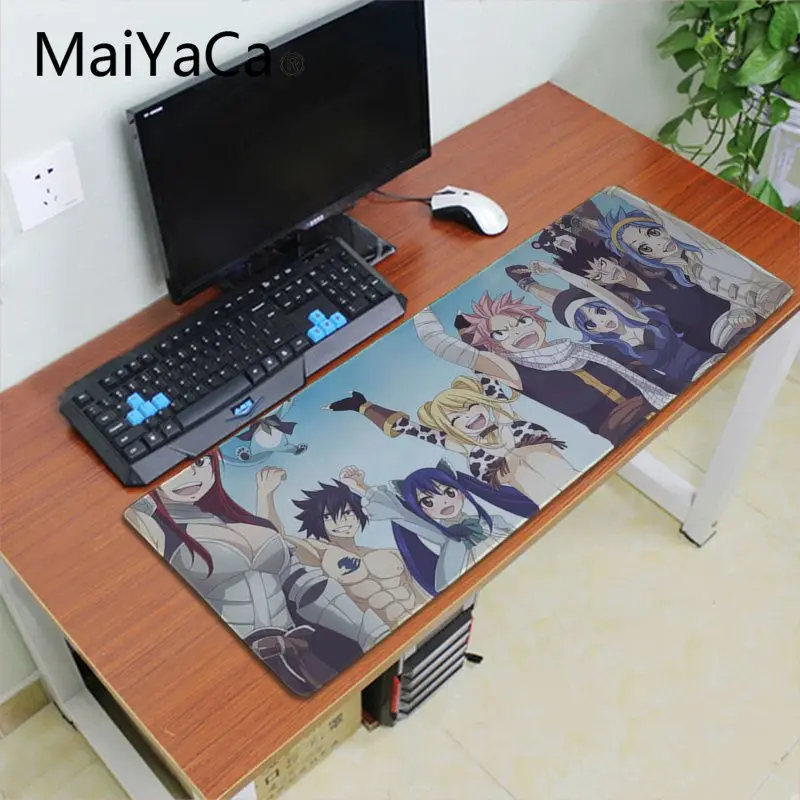 Lock Edge 30x60cm Maiyaca Сказочный хвост японский аниме резиновый коврик для мыши alfombrilla игровой коврик для мыши xxl скоростная клавиатура Коврик для мыши ноутбук ПК Настольный коврик - Цвет: Lock Edge 30x60cm