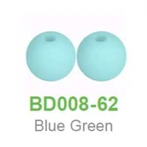 Blue Green Chengkai 50 шт. силиконовые бусины 12 мм Экологичное Сенсорное ожерелье-прорезыватель пищевого класса Мама Кормящих DIY Ювелирные изделия Детские трофеи - Цвет: Blue Green