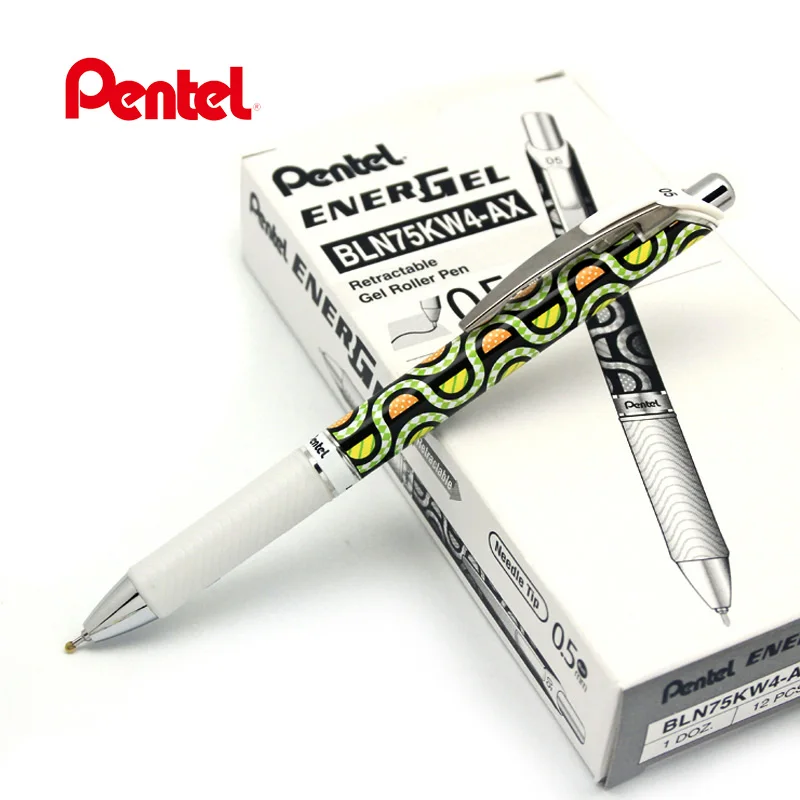 Pentel пресс типа BLN75 супер гладкая быстросохнущая гелевая ручка для студентов выдвижной гелиевый ролик ручка