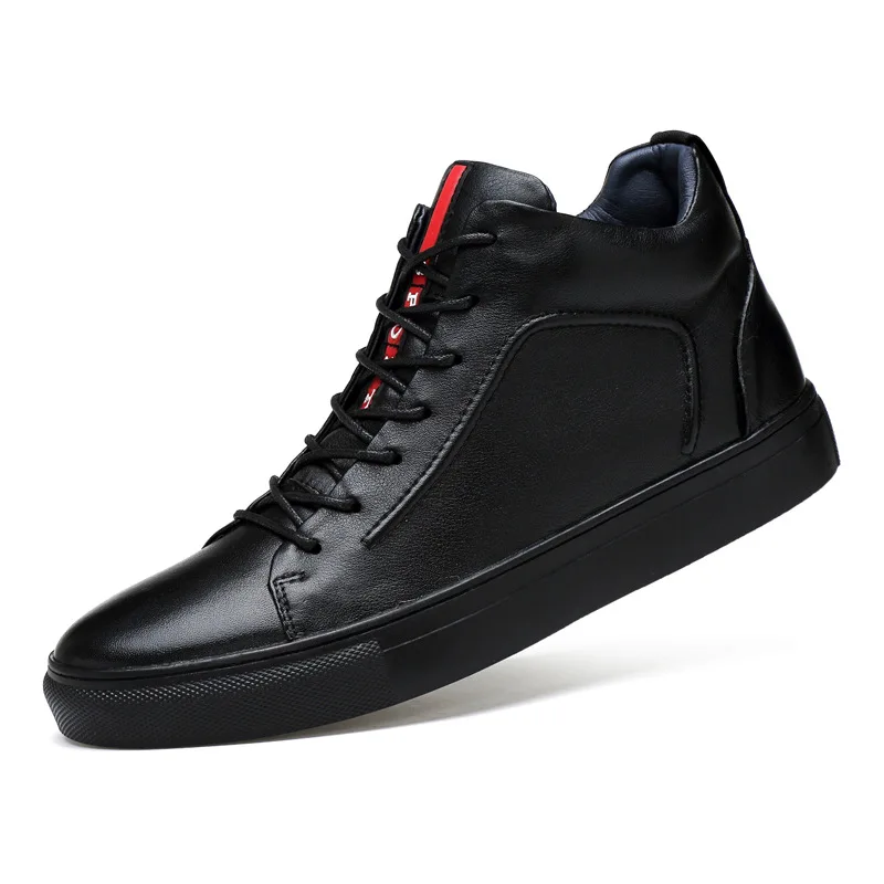Autumn Sneakers Модные водонепроницаемые мужские Ботильоны из натуральной кожи; мужские повседневные кроссовки; Мужская зимняя обувь с высоким берцем; большой размер 47 - Цвет: Autumn Sneakers