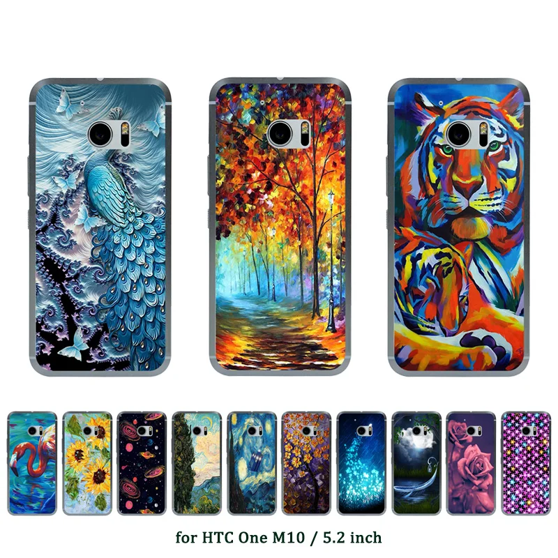 Чехол для HTC M10 5 2 дюйма мягкий силиконовый чехол из ТПУ 10 с принтом Oill телефона