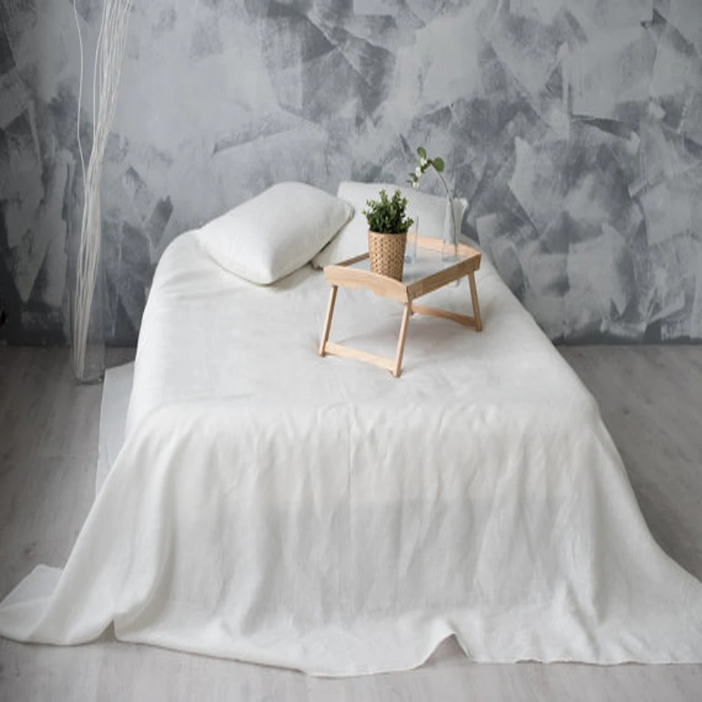 4 предмета в комплекте с белыми потертостями французскому льну постельное белье