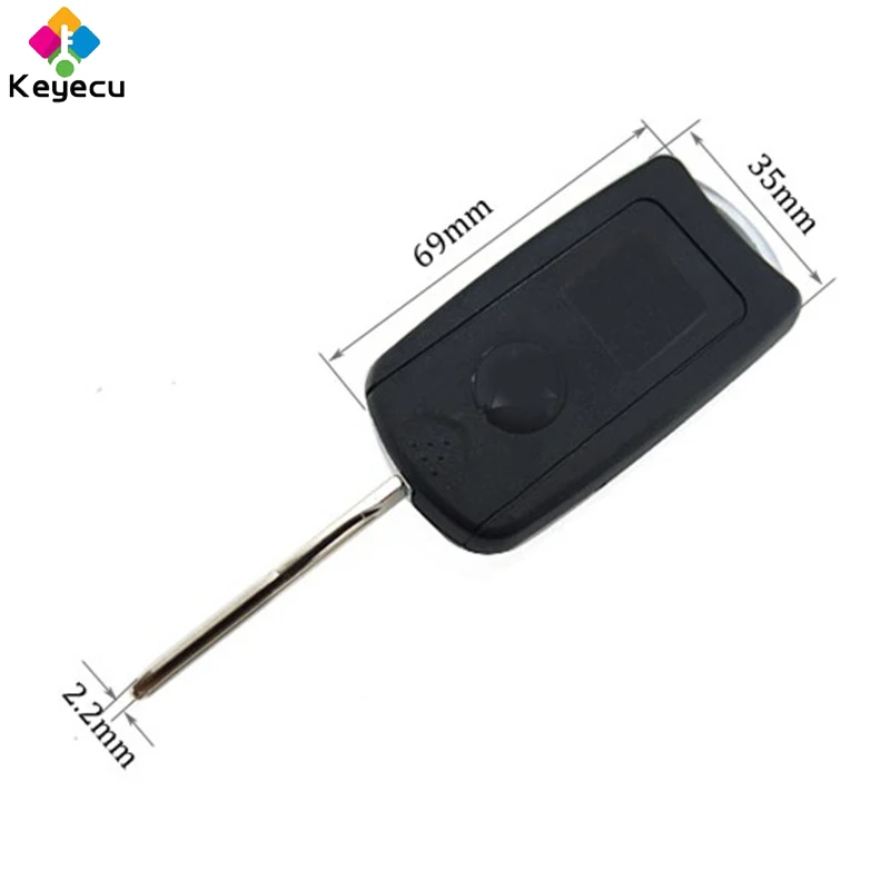 KEYECU модифицированный складной дистанционный Автомобильный ключ с 2/3/4 кнопками-FOB