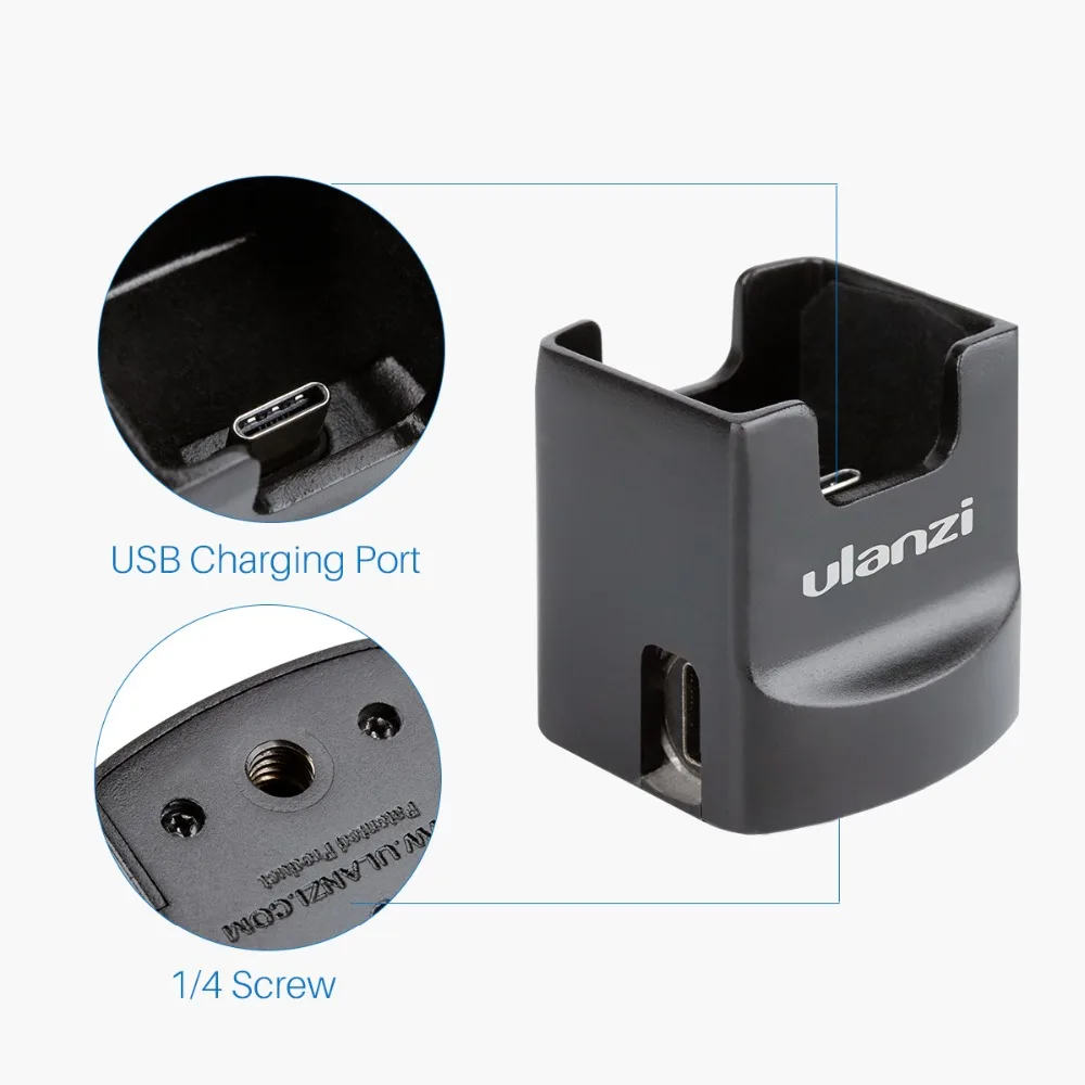 Зарядное устройство ulanzi фиксированный держатель с USB портом Type-C штатив 1/4 дюйма +