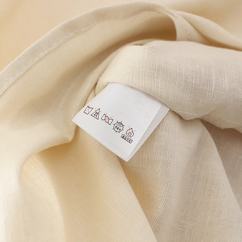Plus Size Women Clothing Long Sleeve Cotton and Linen Blouse Shirt Casual Loose Beige Cape Shirts Cardigans Ethnic Tops Blusas |
