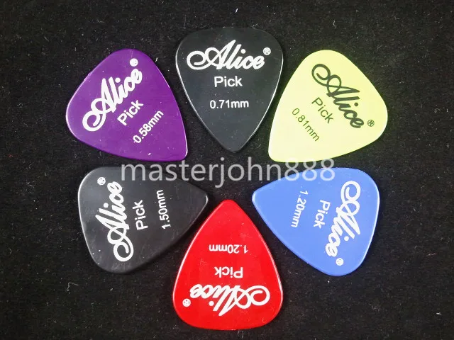 

Lots of 50pcs Alice Electric/Acoustic Guitar Picks Bass Plectrums 6 Thickness Selective