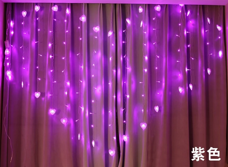 СВЕТОДИОДНАЯ Гирлянда [Seven Neon] 1*2 м 104 светодиодов в форме сердца