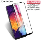 Закаленное стекло JONSNOW для Samsung M30S, M307F, M20, полная защита экрана для Samsung A70, A50, A30, A10, A40, A60, 9H, защитное стекло