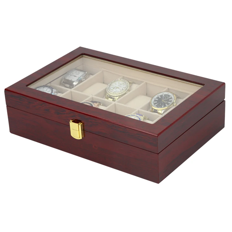 LISM Luxury Wood Storag Boxes 2/3/5/6/10/12/20 Watches Boxes Display Watch Box Jewelry Case Organizer Holder Promotion Boxes