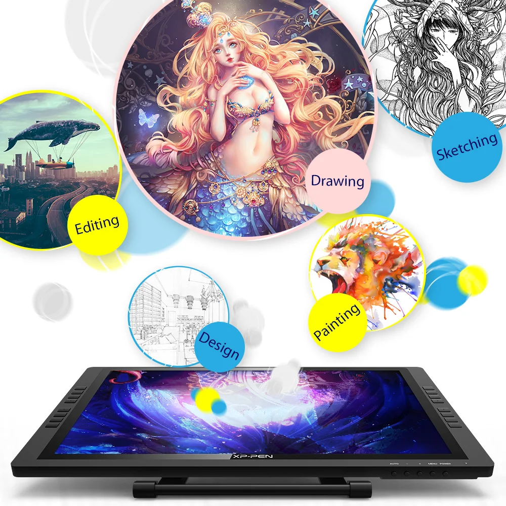 Монитор планшет для рисования XP Pen Artist 22E Pro HD ips графичиский дисплей планшет для рисования с экспресс-клавишами подходит для правши и левши 8192