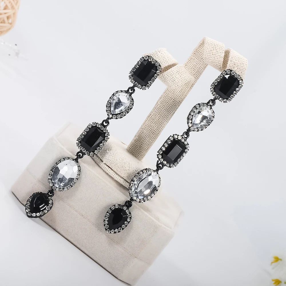 LZESHINE Роскошные Бусины красочные длинные Серьги себе ювелирных изделий